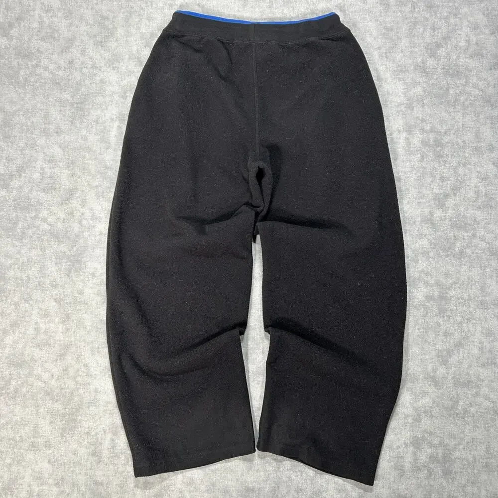 Vintage Y2K Aeropostale fleece sweatpants mens S Black Blue Wide Leg Baggy